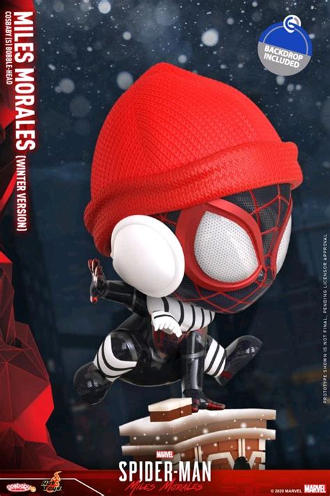 Hot Toys Marvel S Spider Man Miles Morales Winter Cosbaby Bobble
