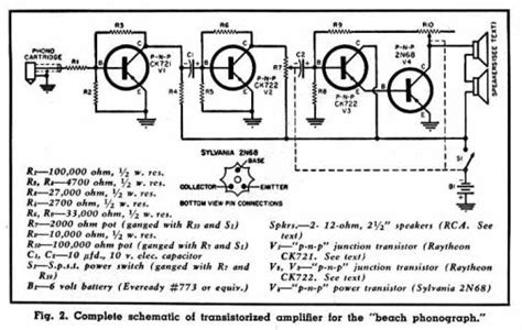 Germanium Transistor Amplifier Schematic Circuit Diagram