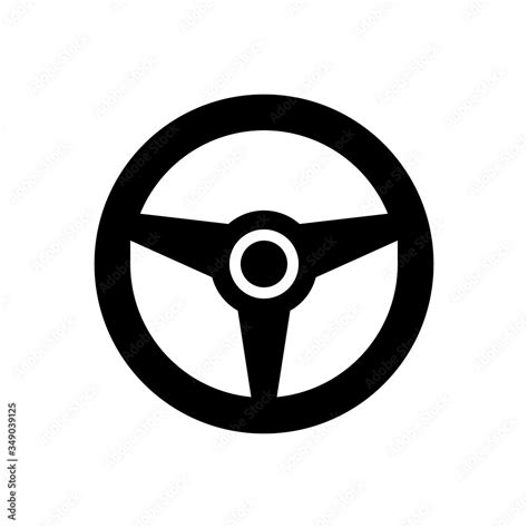 Car Steering Wheel Icon Template Color Editable Car Steering Symbol