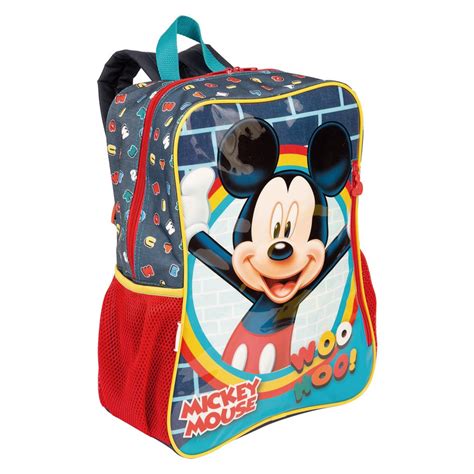 Mochila Grande Mickey Mouse M Costas Azul Original Sestini No Shoptime