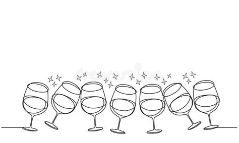 Wine Party Social Media Post Template Flat Cartoon Background Vector