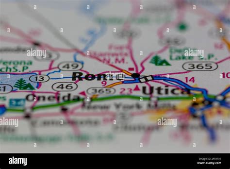 Rome New York Usa Shown On A Geography Map Or Road Map Stock Photo Alamy
