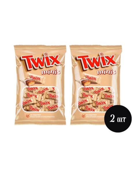 Батончик Twix Minis шоколадный 184 г х 2 шт - купить с доставкой по ...