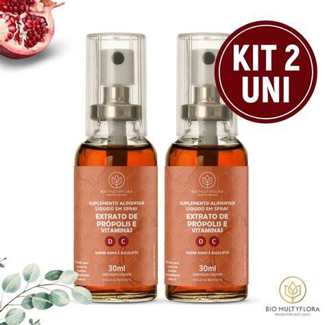 Romã É Bom Para Garganta Inflamada - Kit 2 Spray Mel Romã E Eucalipto 30ml Suplemento Alimentar Líquido ...