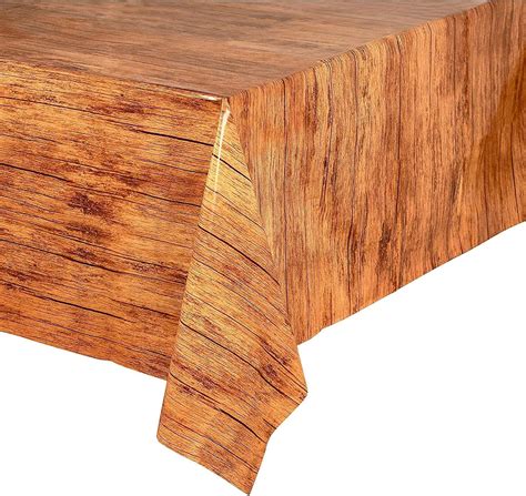 Buy Wood Grain Plastic Tablecloths Party Table Covers X Inches