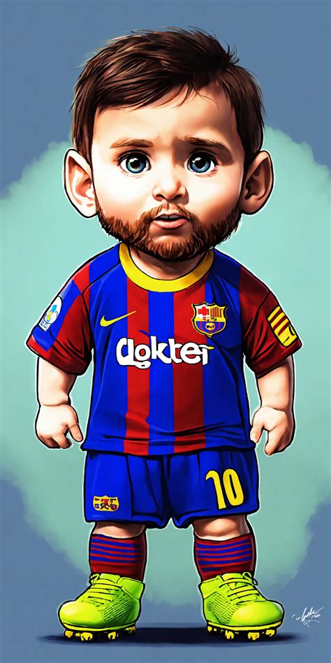 Lexica Lionel Messi Cute Baby Cartoon Realist Big Eyes