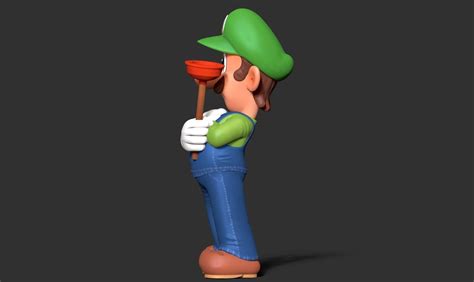 Luigi The Super Mario Bros 3d Model 3d Printable Cgtrader