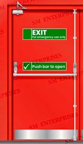 Metal Fireproof Emergency Exit Fire Rated Door For Commercial Size