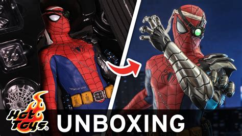 Hot Toys Spider Man Cyborg Suit Figure Unboxing Sideshow First Look Youtube