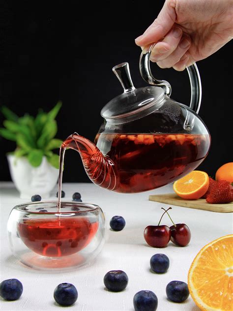 Чайник заварочный стеклянный с фильтром Георгин 800 мл купить в Санкт ...