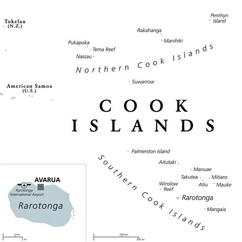 Cook Islands Map Geography Of The Cook Islands Map Of The Cook