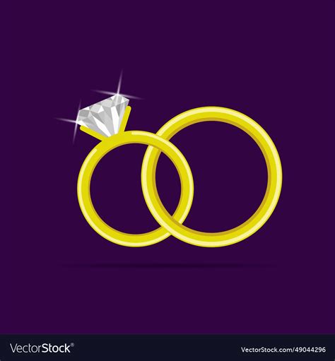 Wedding rings Royalty Free Vector Image - VectorStock