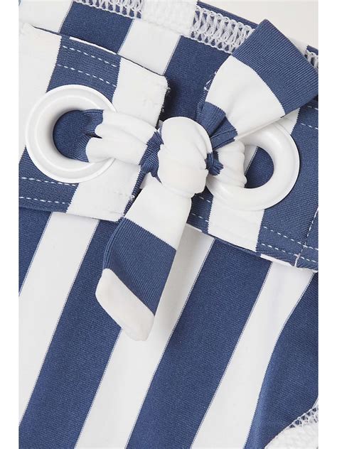Blue Samba Vida Eyelet Embellished Striped Bikini Briefs ERES NET A PORTER