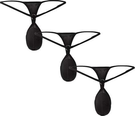 Faringoto Men S Mesh Thongs Mini Bikini Jockstrap Lingerie Low Waist G String Gay Panties Mens T