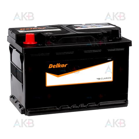 Купить Автомобильный аккумулятор Delkor 57413 (74L 680A 277x174x188) с ...
