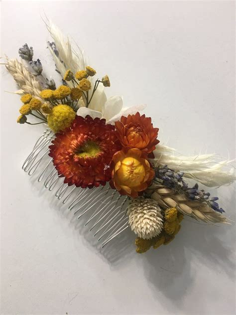 Dried Flowers Comb Bridal Hair Accessories Bride Floral Comb Floral