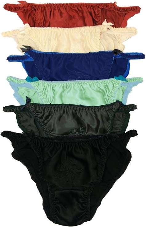 Paradise Silk Silk Women S String Bikini Panties W Cotton Crotch Economic Pack Pack Of At