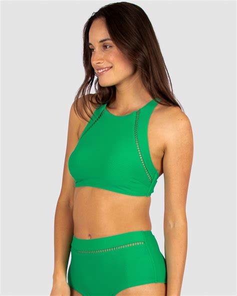 Baku Rococco High Neck Bra Bikini Top Parakeet SurfStitch