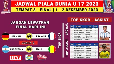 RESMI Jadwal Final Piala Dunia U17 2023 Jerman Vs Prancis Final