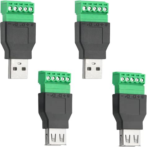 Amazon WMYCONGCONG 4 PCS USB 2 0 Type A Male Female To 5 Pin