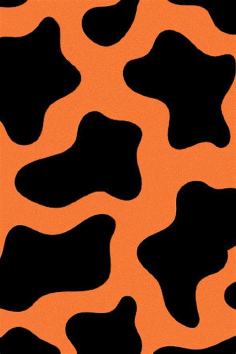 Black and Orange Cow Print Background | Cow print wallpaper, Halloween ...