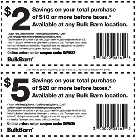 Bulk Barn Canada Coupon Valid Until March 31