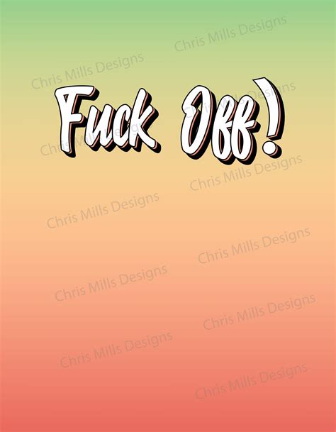 Fuck Off Poster Etsy