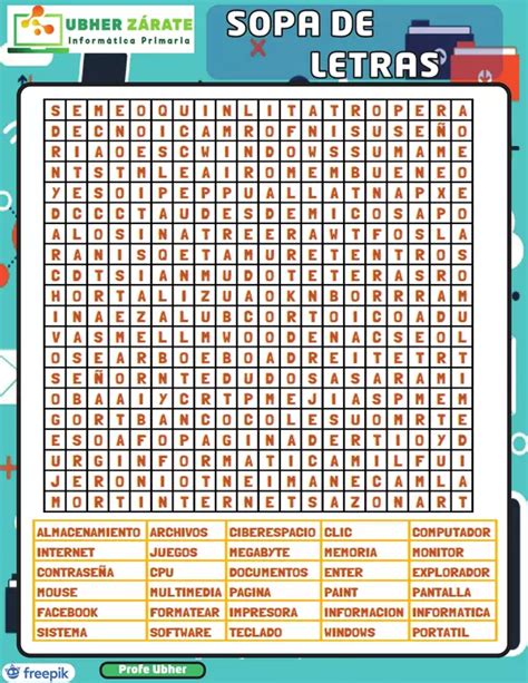 Sopa De Letras Inform Tica Profe Social