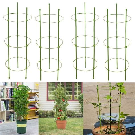 2 Pack Tomato Cage Plants Support Trellis Climbing Ring Cage Stand For Pepper Eggplant Tomato