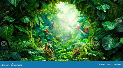 vibrant ecosystem food chain illustration royalty  cartoon