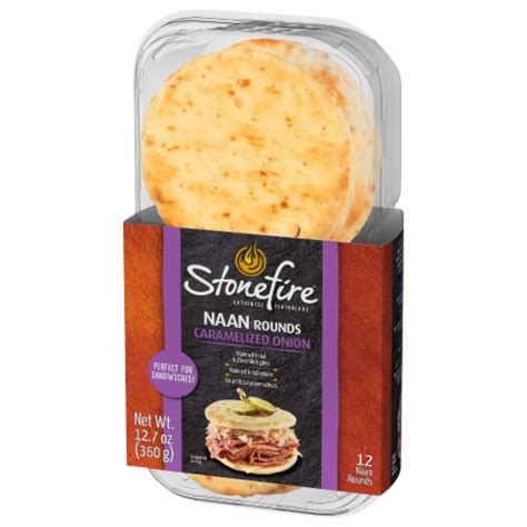 Stonefire Authentic Flatbreads Caramelized Onion Naan Rounds 12 Ct