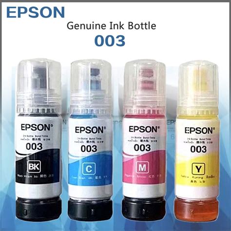 Genuine Epson Inks Black Cyan Magenta Yellow Ink Original L