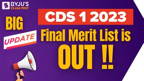 CDS 1 2023 Final Result Out CDS 1 2023 Final Merit List Out How To