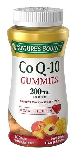 Coenzima Q 10 Gummies 200 Mg Nature Bounty 60 Gomas Frete grátis