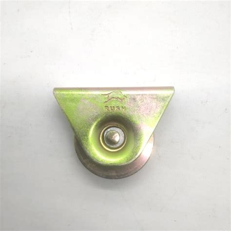 Jual Roda Rel Pagar Bubut Besi Model U AS Bearing Galvanized Sliding