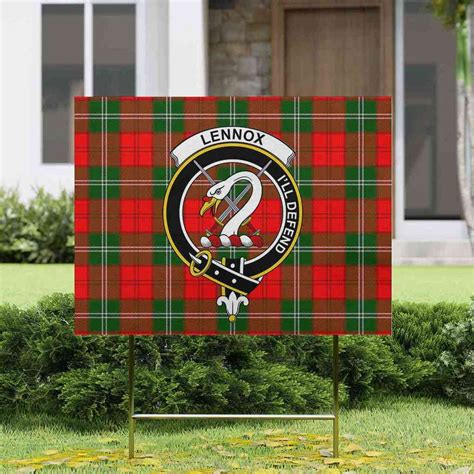 Lennox Tartan Classic Crest Yard Sign Celticprime