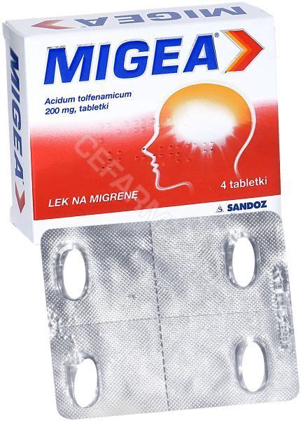 Migea 200 mg tabletki na migrenowe bóle głowy x 4 tabl cena