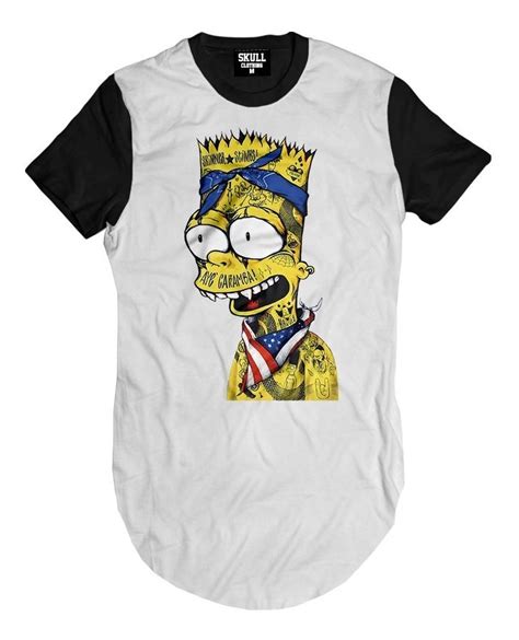 Camisa Bart Simpson Swag Gangster Bandana Rapper Dope Kings R 4990