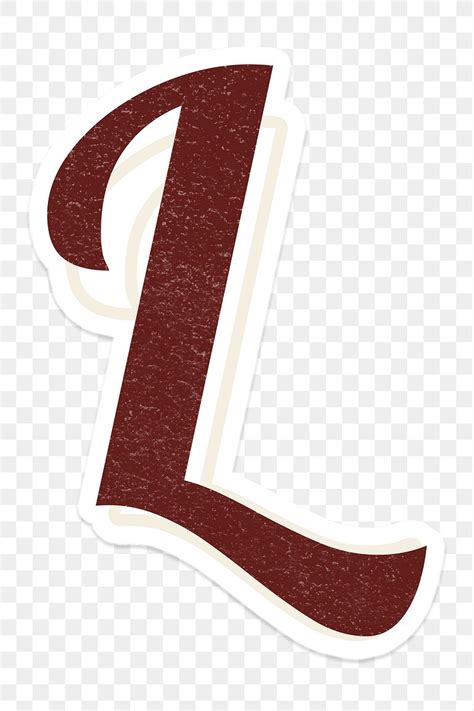 Letter L Cursive Stylish Vintage Premium Png Sticker Rawpixel