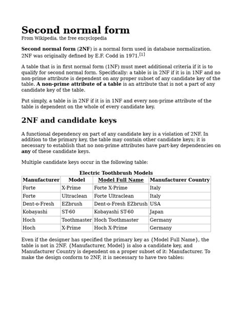 normal form nf  candidate keys  databases data