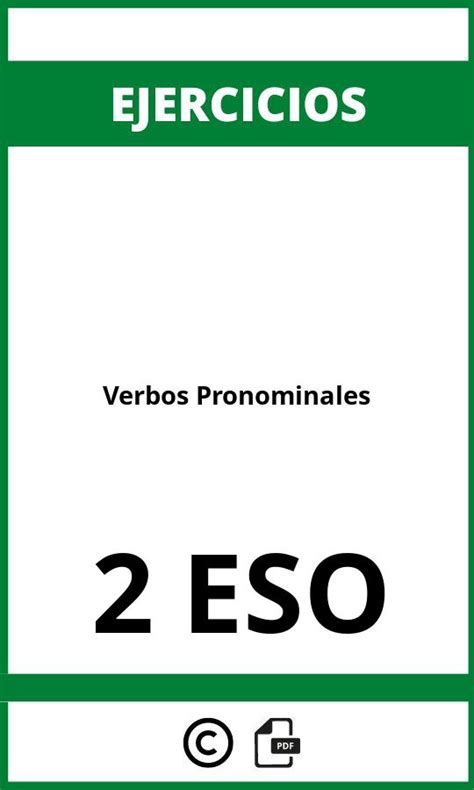 Verbos Pronominales Ejercicios Eso Pdf 13832 Hot Sex Picture