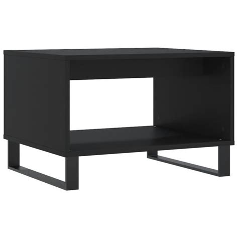 LEX Table basse noir 60x50x40 cm bois d ingénierie Qqmora ZYT0911