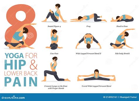 8 Yoga Poses or Asana Posture for Workout in Hip and Lower Back Pain ...