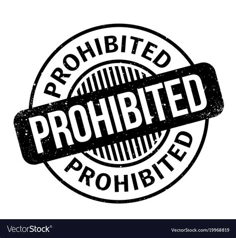 Prohibited Rubber Stamp Royalty Free Vector Image