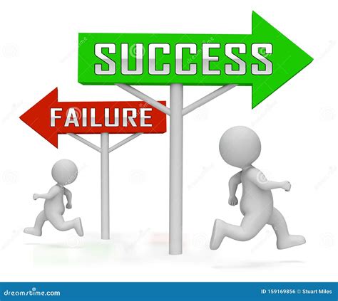 Success Vs Failure Concept Signs Depicts Achievement Versus Problems