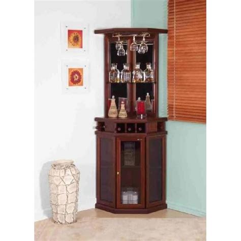 Mahogany Corner Bar Unit Home Bars