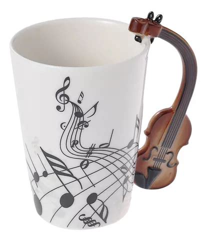 Taza De Cerámica Para Guitarra Diseño De Notas Musicales Cuotas sin