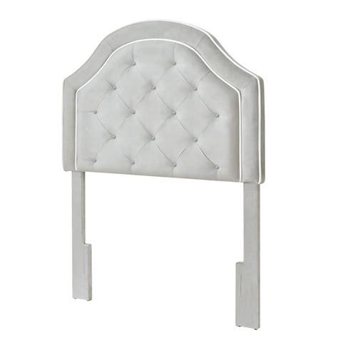 Accentrics Home Welt Trim Diamond Tufted Adjustable Twin Headboard In