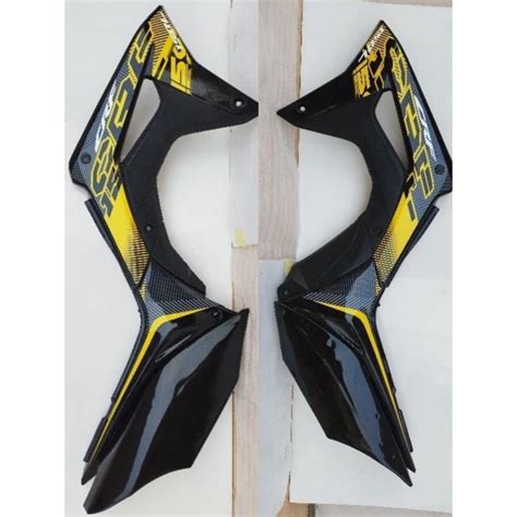 HITAM Body CRF 150 L Black Extreme Black Yellow Fulset Striping 2022