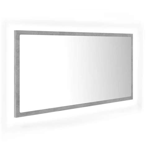 Viesurchoix Miroir Led De Salle De Bain Gris B Ton X X Cm